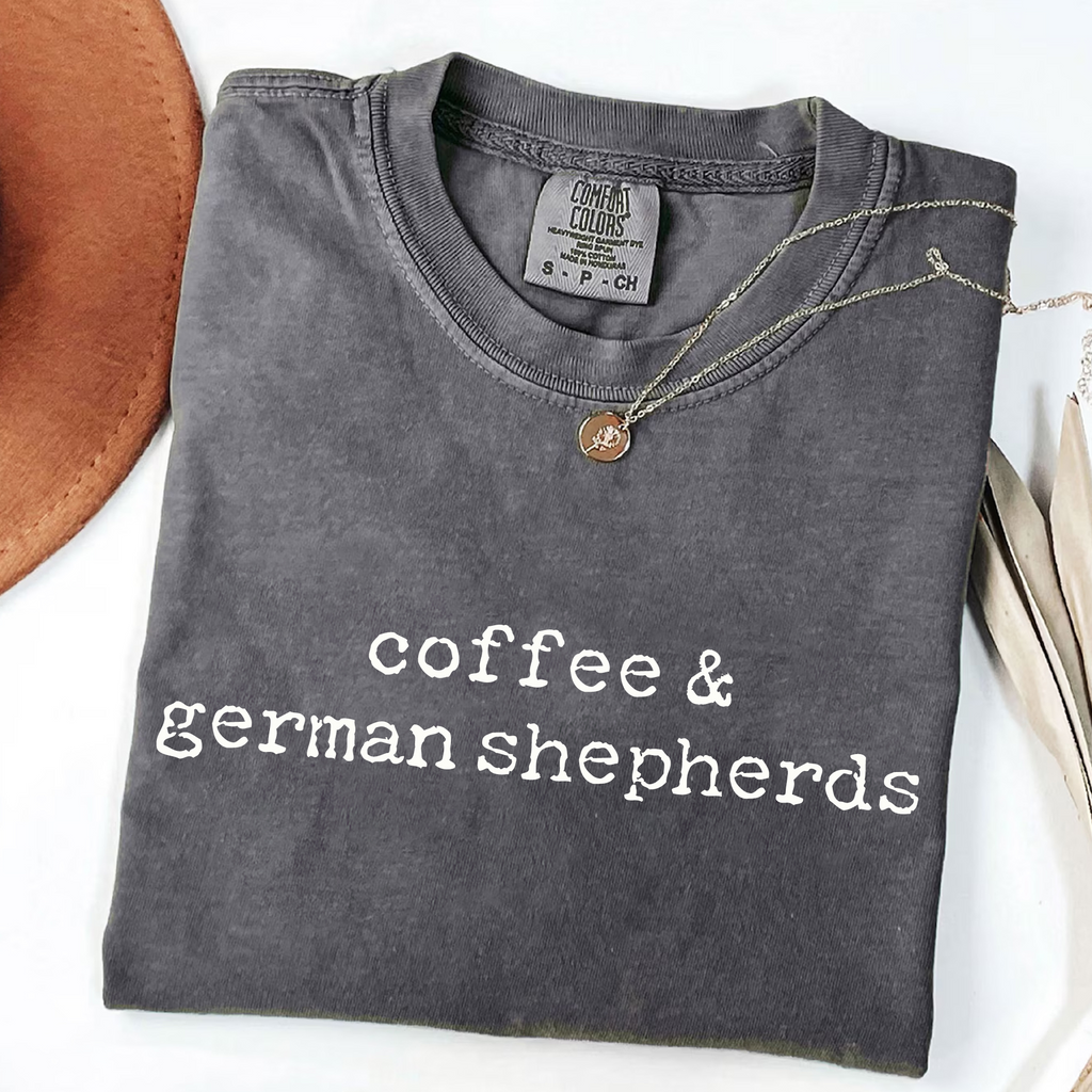 Coffee & German Shepherds T-Shirt
