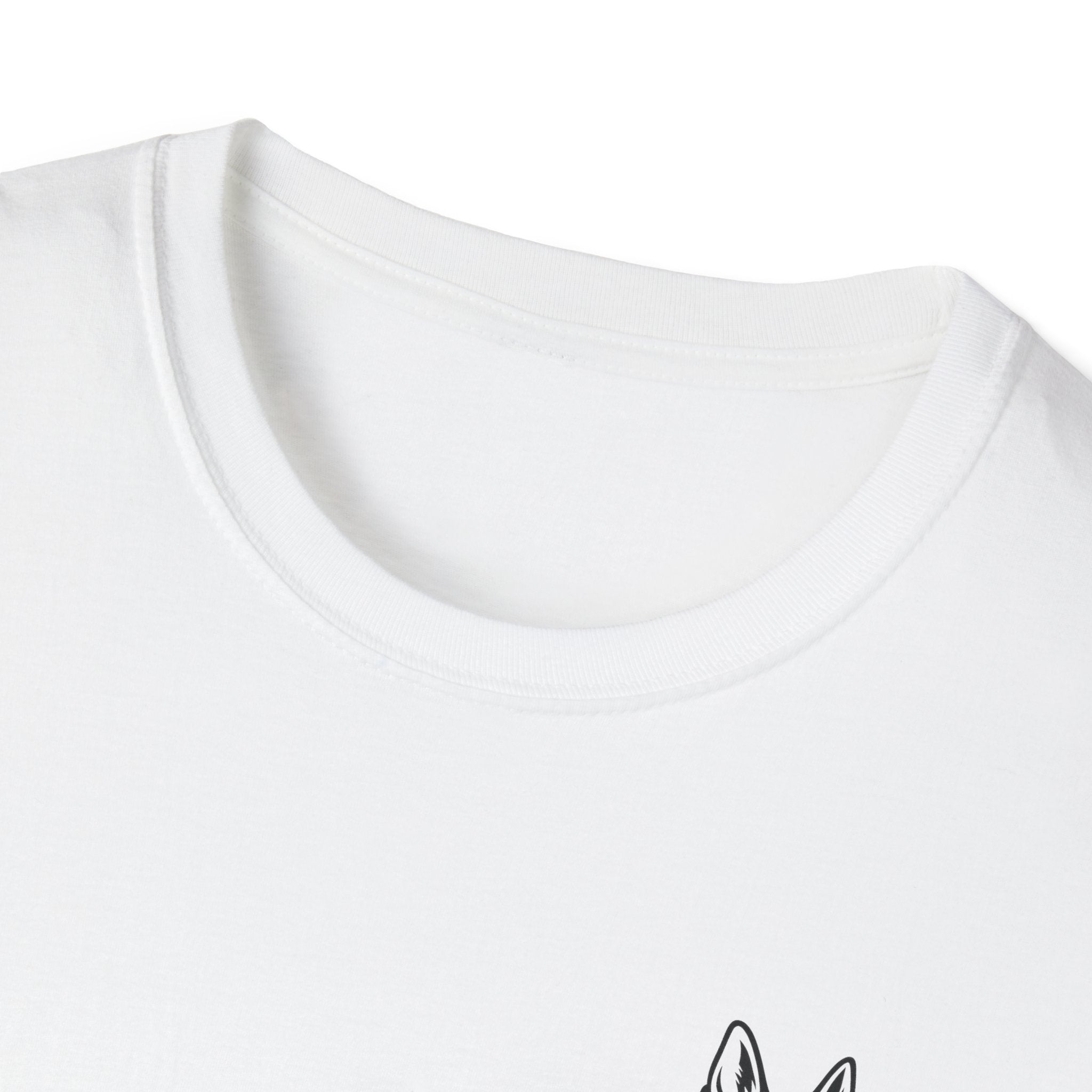 German Shepherd Minimalist Pocket T-Shirt — Small Inked Dog Head Tee