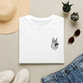 German Shepherd Minimalist Pocket T-Shirt — Small Inked Dog Head Tee