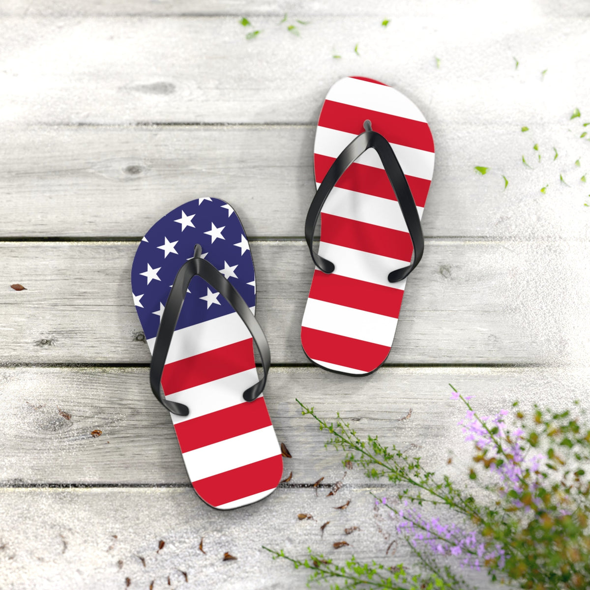 Patriotic Flip Flops | USA Flag Sandals | Fourth of July Footwear, Summer Beach Shoes, Independence Day Gift, Travel Slippers