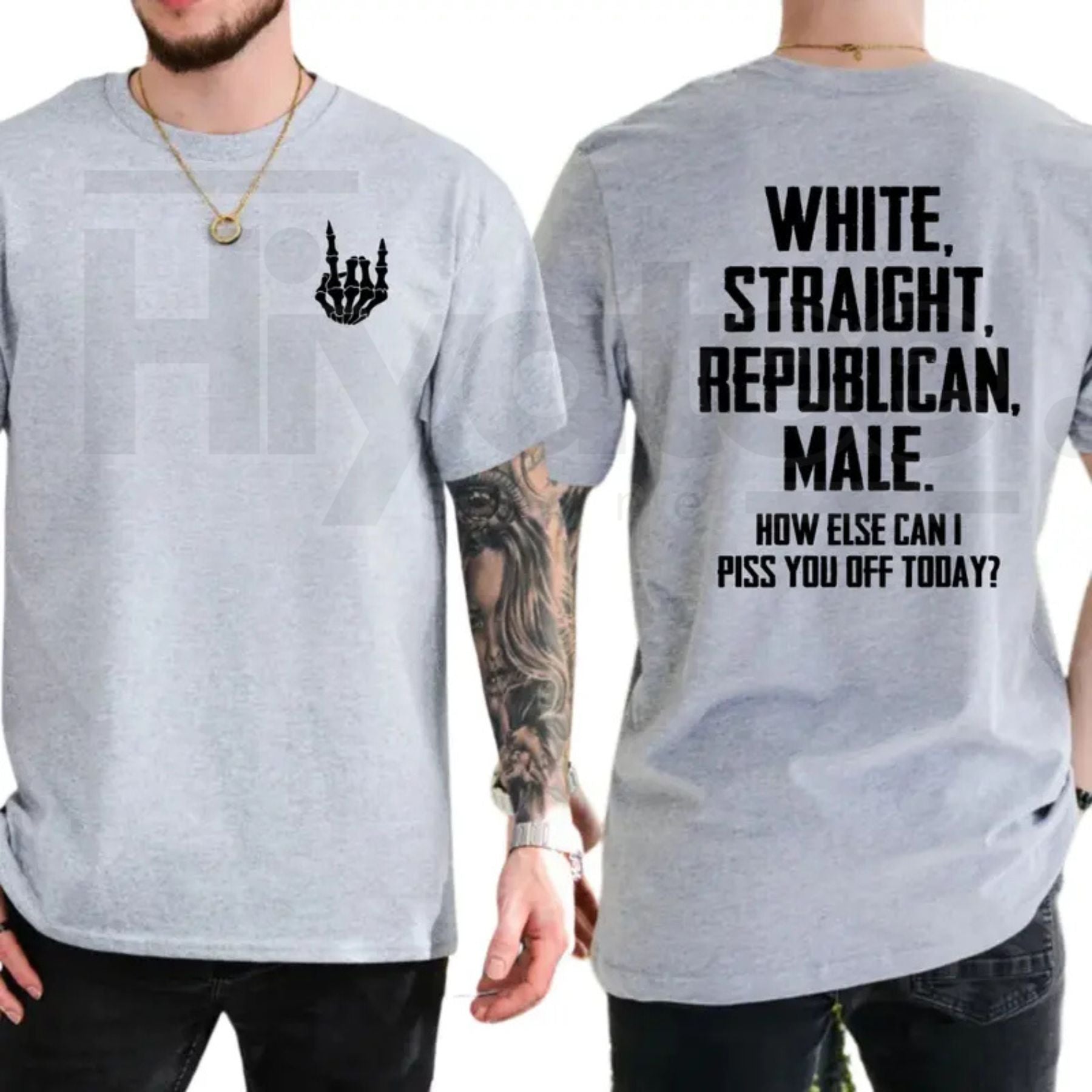 "White Straight Republican Male" – Bold Political Men’s Graphic Top