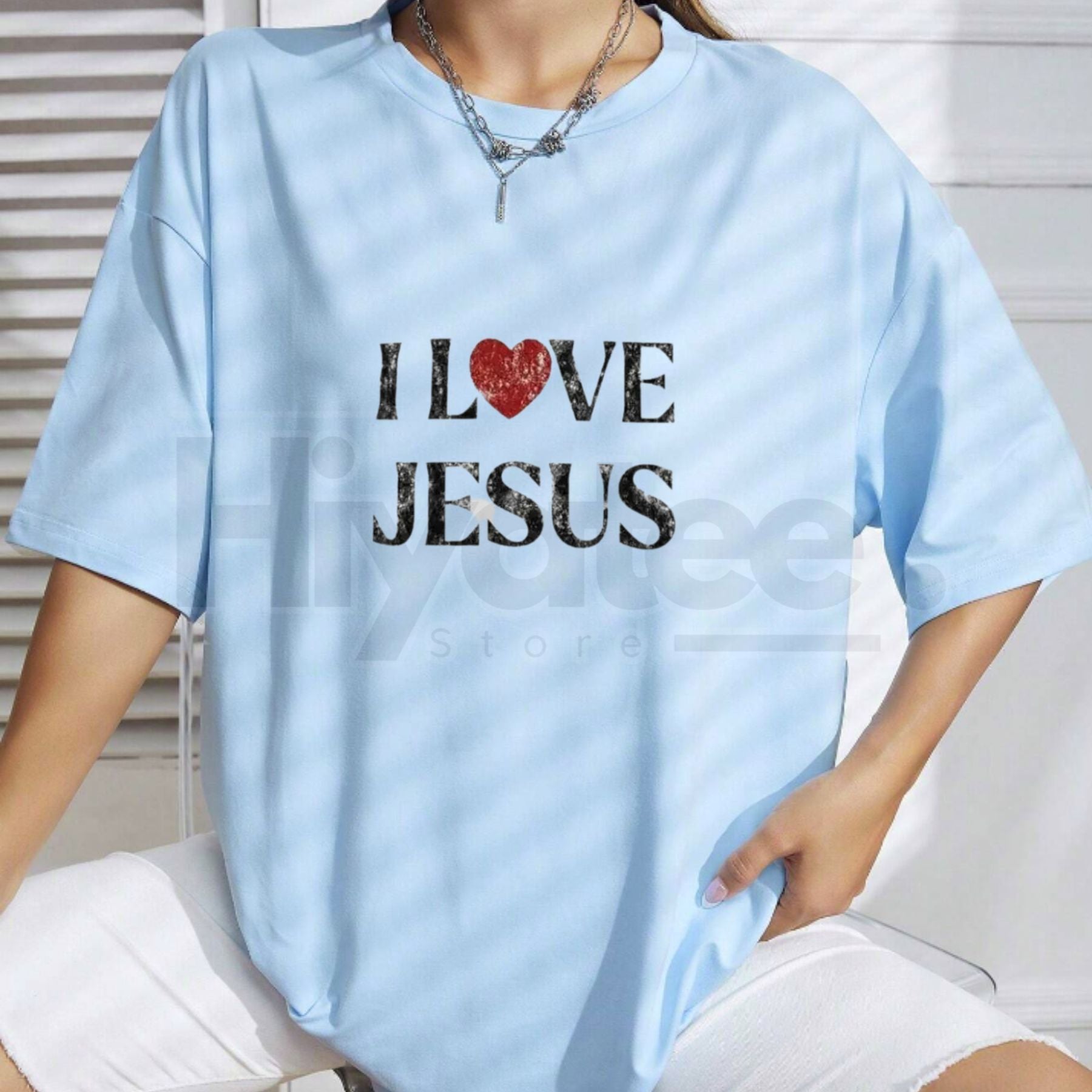 Vintage "I Love Jesus" Classic T-Shirt – Retro Streetwear Letter Print Tee