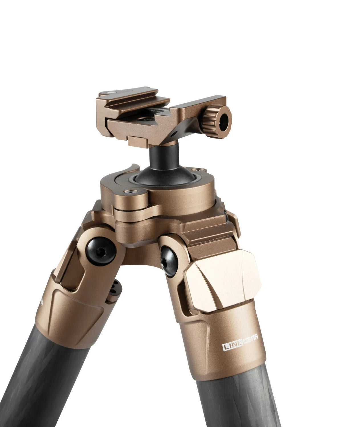Linkogear HT-324C Carbon Fiber Tripod – Picatinny/Arca, 64" Max, 66lb Capacity - Brown