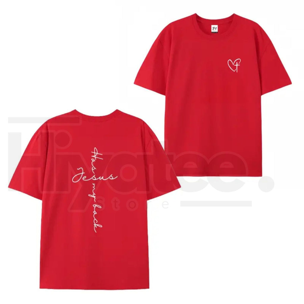 "Jesus Has My Back" Graphic Print Tee – Inspirational Christian Faith T-Shirt