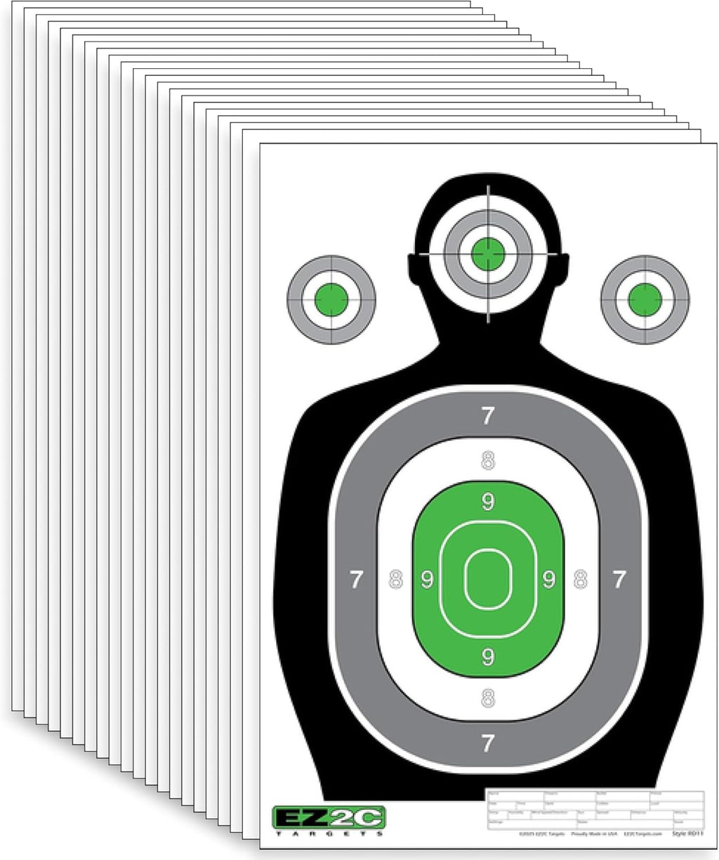 EZ2C RD11 Silhouette 12"x18"  Paper Shooting Target Made in USA
