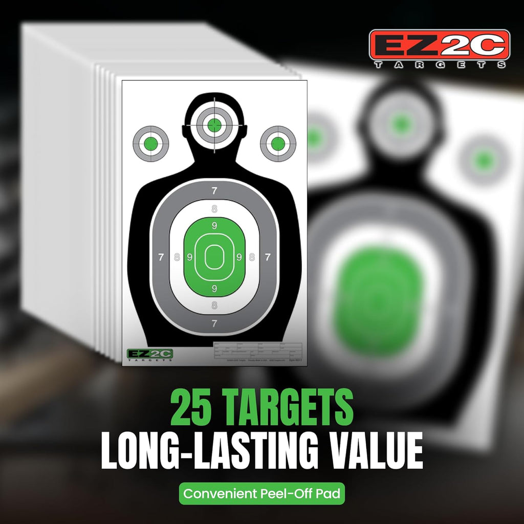 EZ2C RD11 Silhouette 12"x18"  Paper Shooting Target Made in USA
