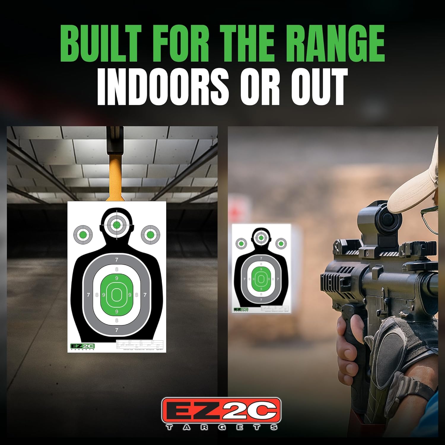 EZ2C RD11 Silhouette 12"x18"  Paper Shooting Target Made in USA