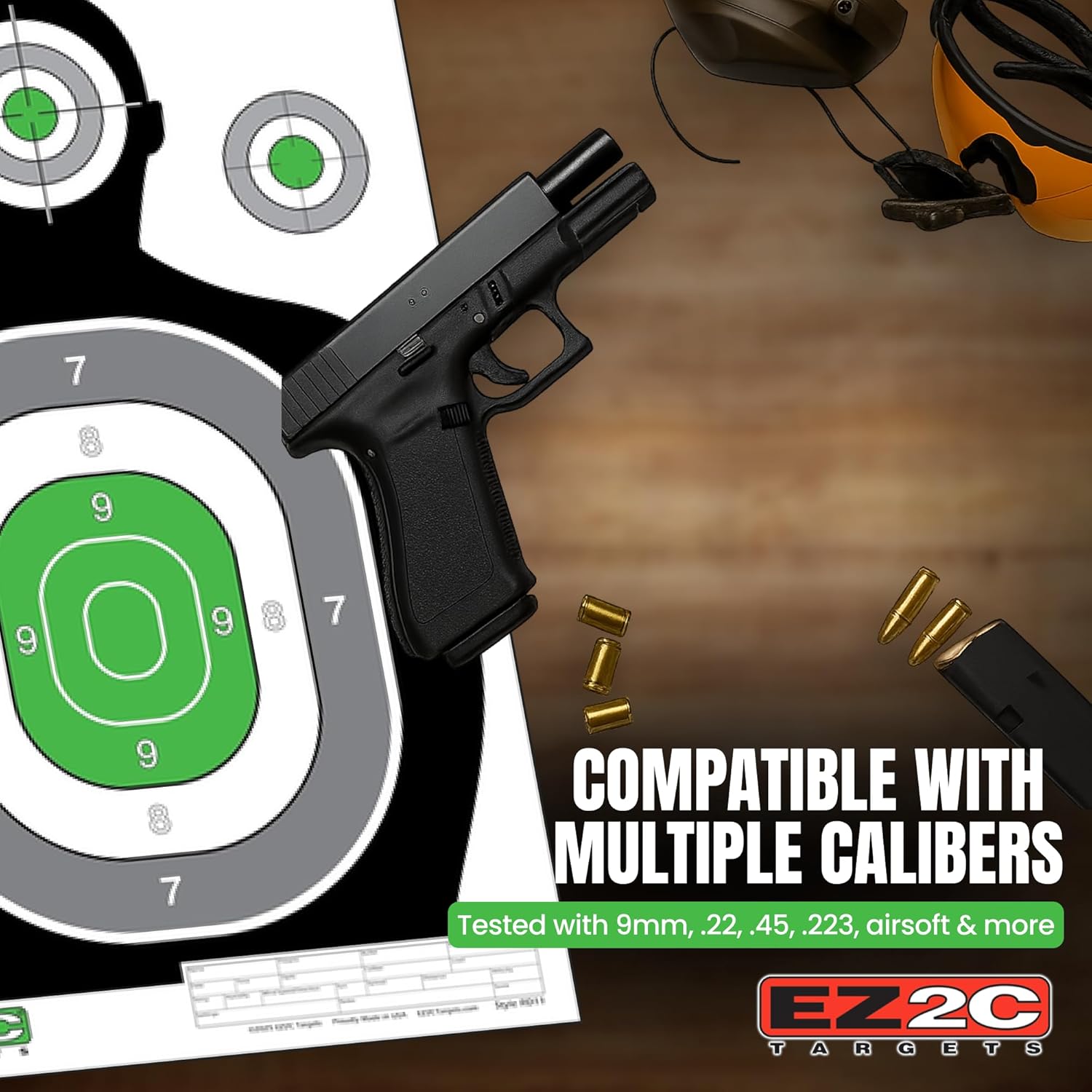 EZ2C RD11 Silhouette 12"x18"  Paper Shooting Target Made in USA