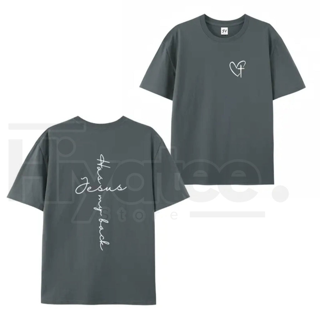 "Jesus Has My Back" Graphic Print Tee – Inspirational Christian Faith T-Shirt