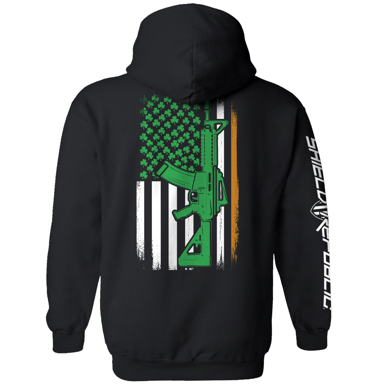 AR15 Irish American Flag (Back Print)
