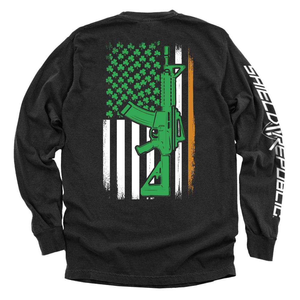 AR15 Irish American Flag (Back Print)