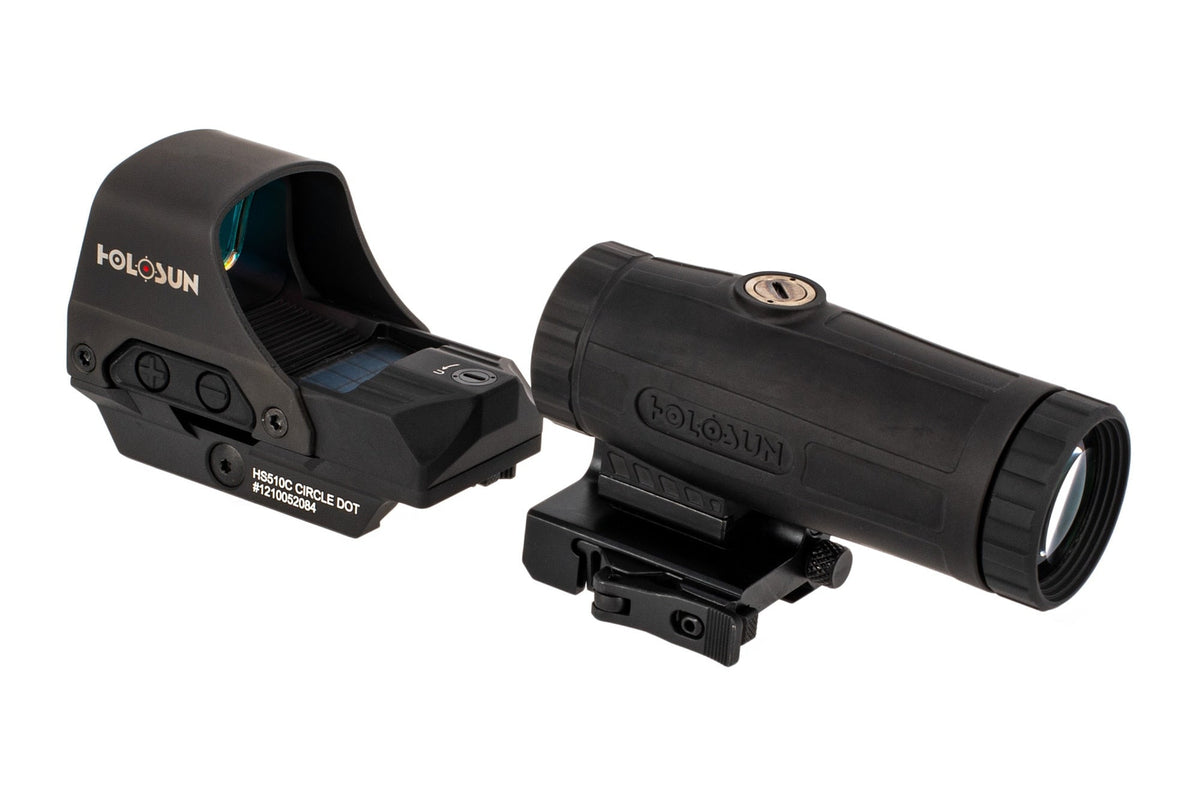 Holosun HS510C Red Multi-Reticle Sight + HM3X Magnifier