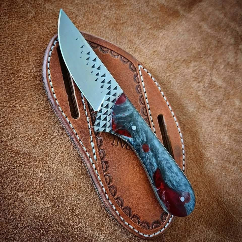 Handcrafted Cowboy Knife Sheath with Leather Belt Loop – Premium Western Leather Holster