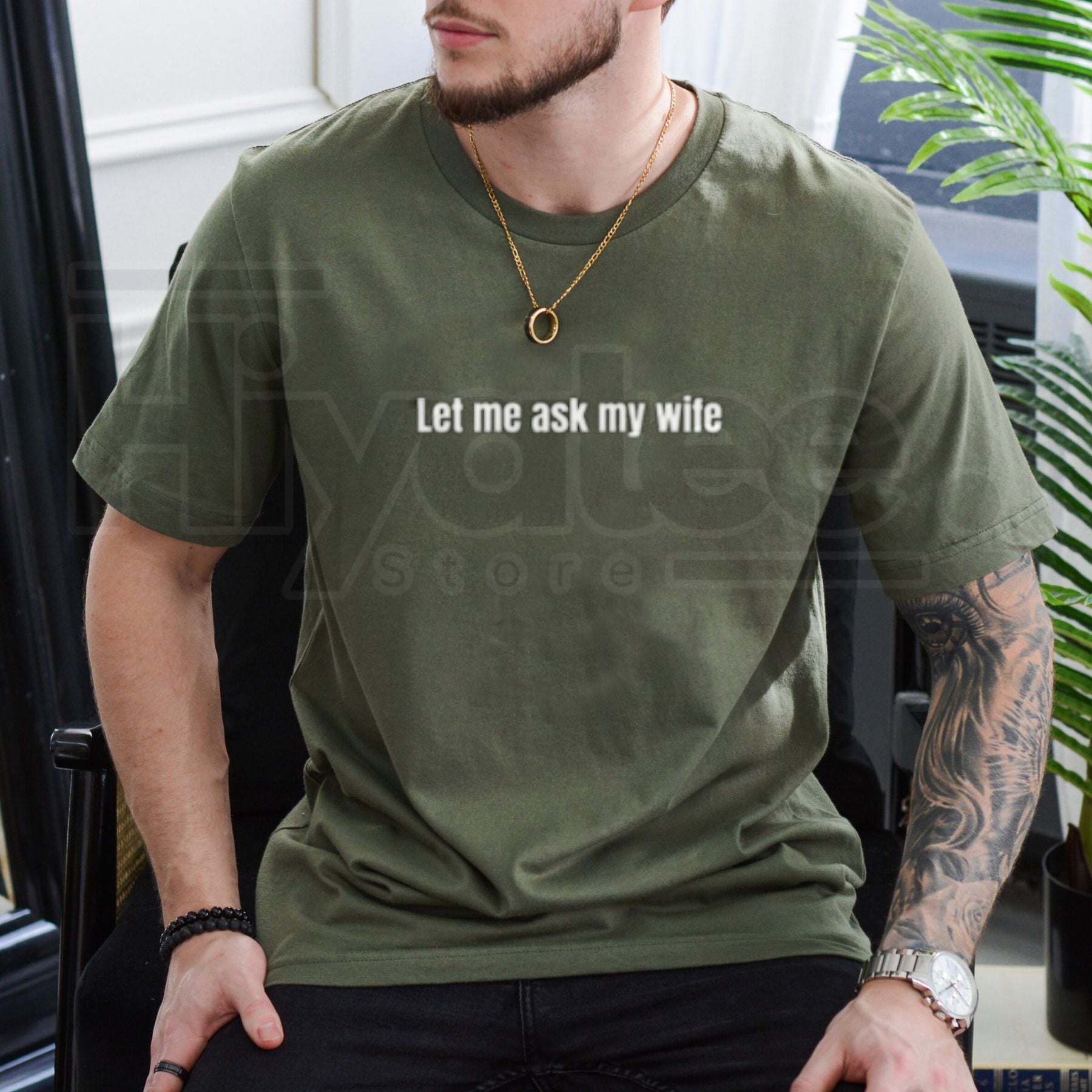 "Let Me Ask My Wife" – Funny Marriage Humor Unisex Classic Fit Top