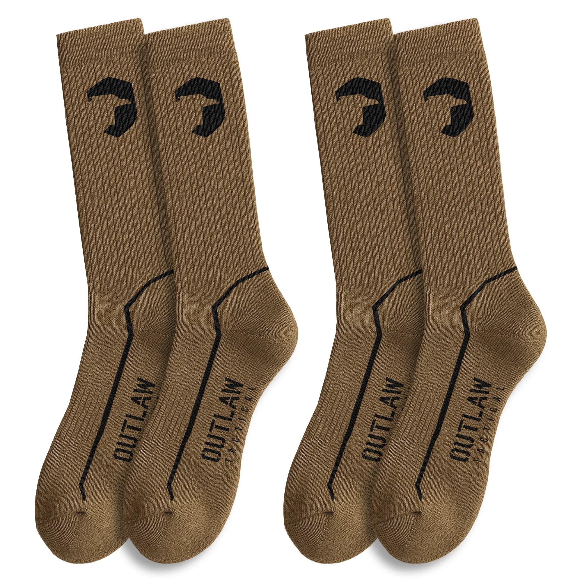 Tactical Merino Wool Cushion Socks - 2 Pairs