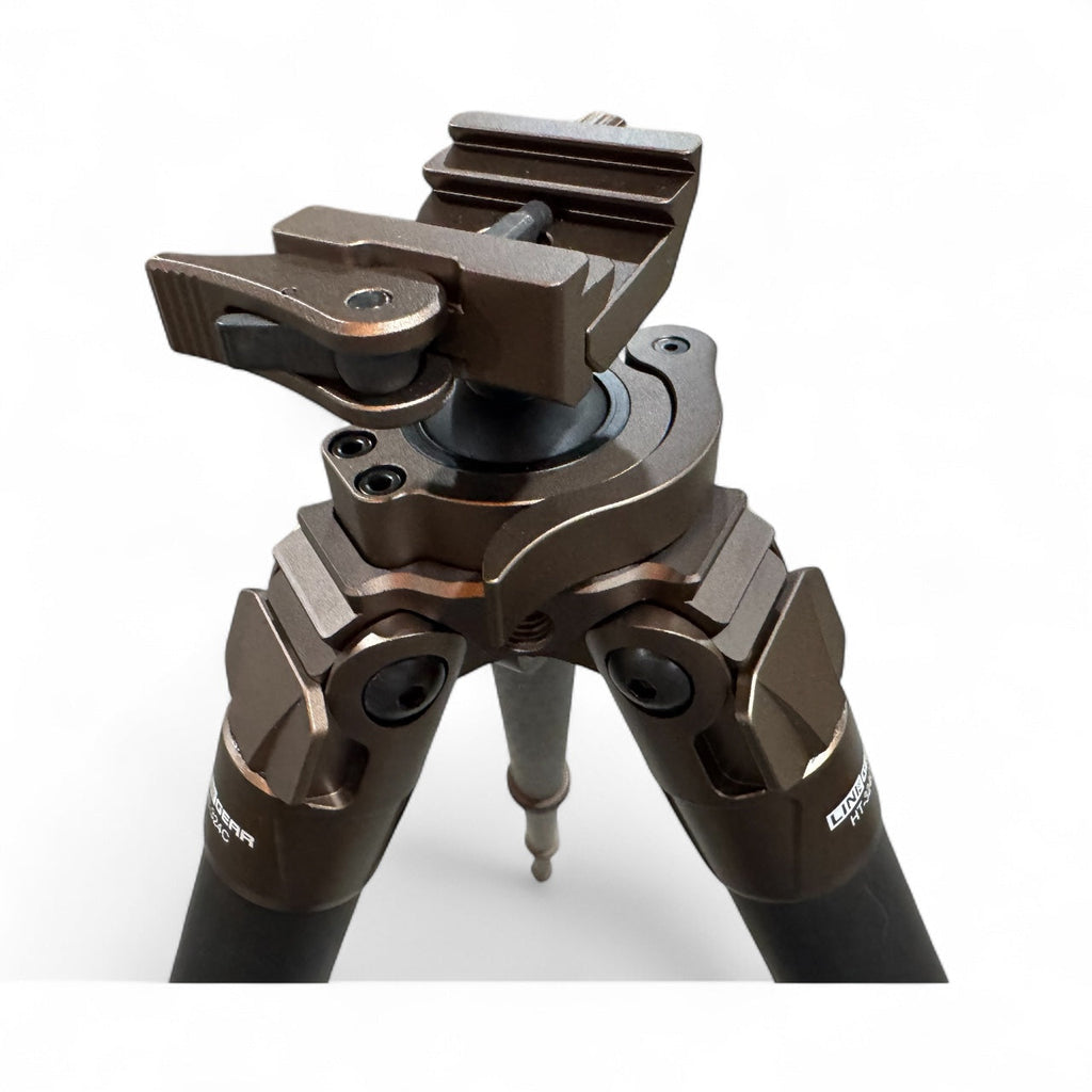 Linkogear HT-324C Carbon Fiber Tripod – Picatinny/Arca, 64" Max, 66lb Capacity - Brown