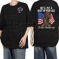 "Put A Boot In Your Ass" Patriotic – Red White and Blue Military Top
