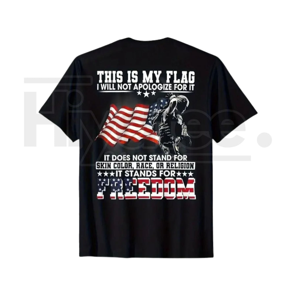 "Stand For Freedom" Vintage Patriotic – American Flag & Soldier Graphic Tee
