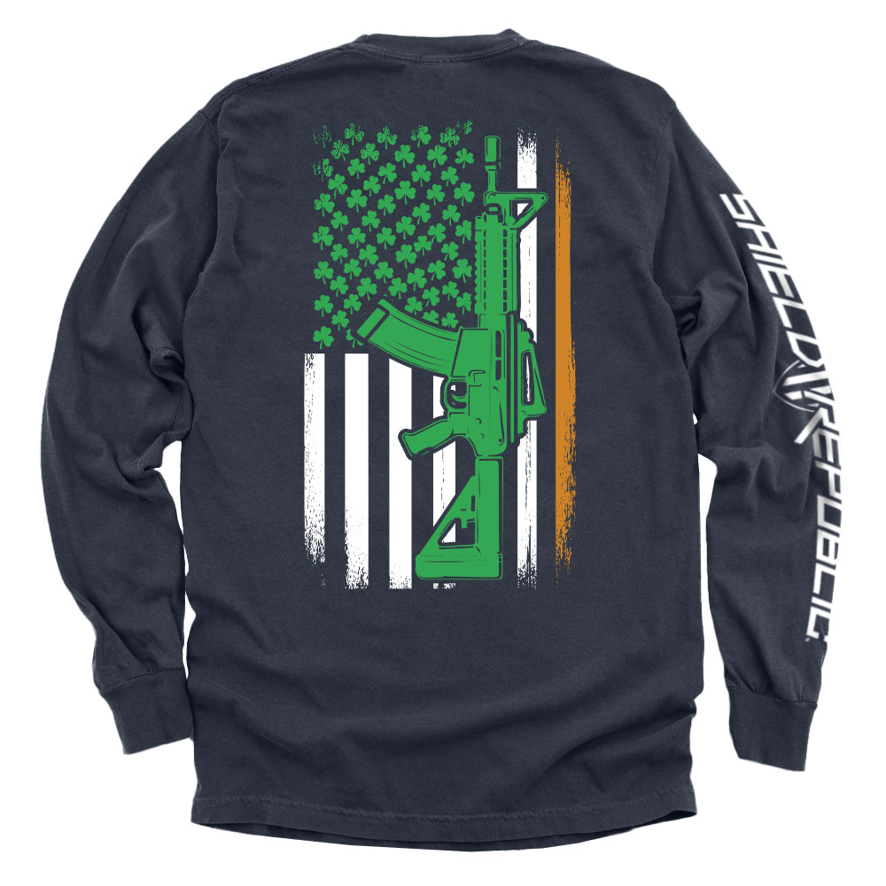 AR15 Irish American Flag (Back Print)