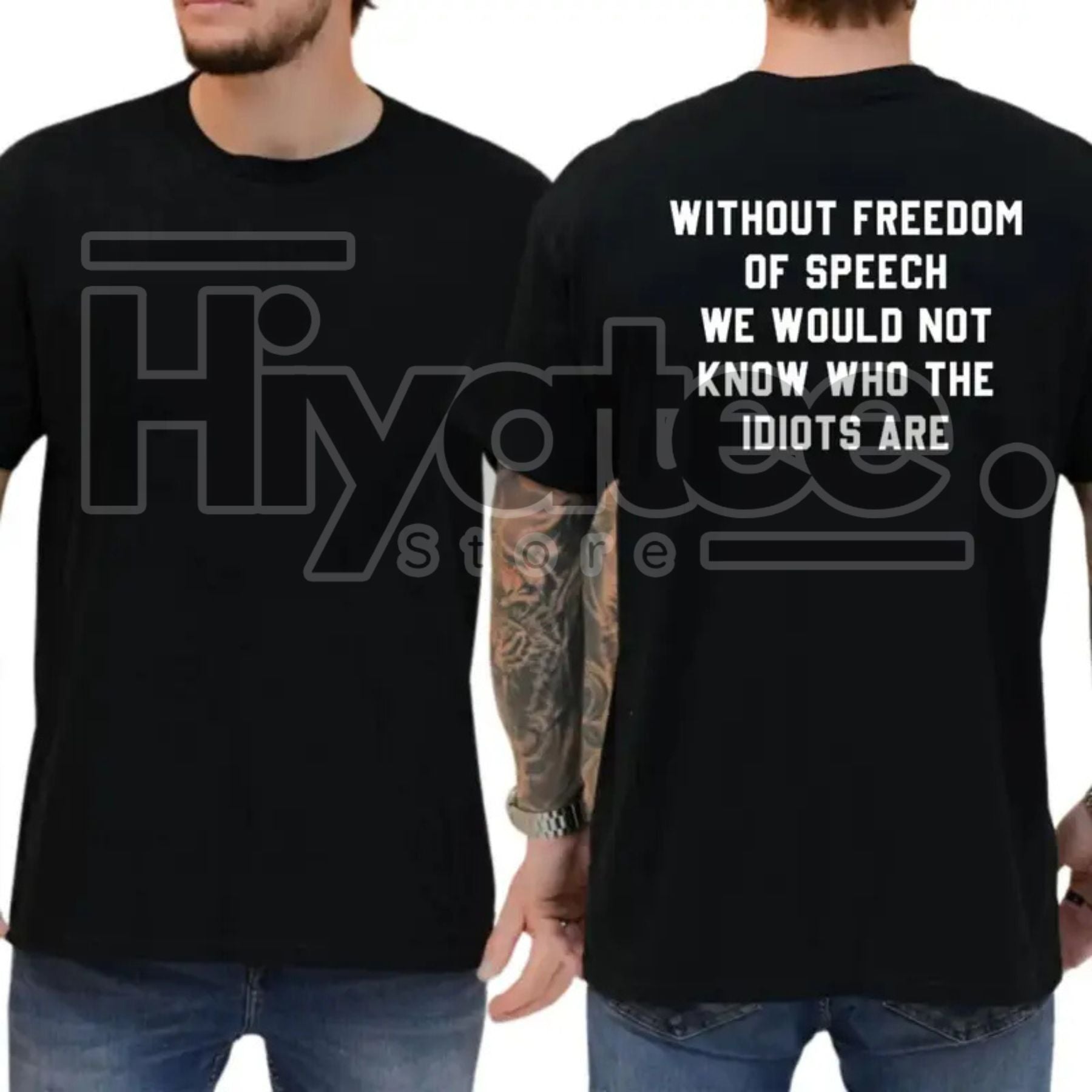 "Without Freedom Of Speech" Humor – Ironic Sarcastic Casual Menswear Graphic