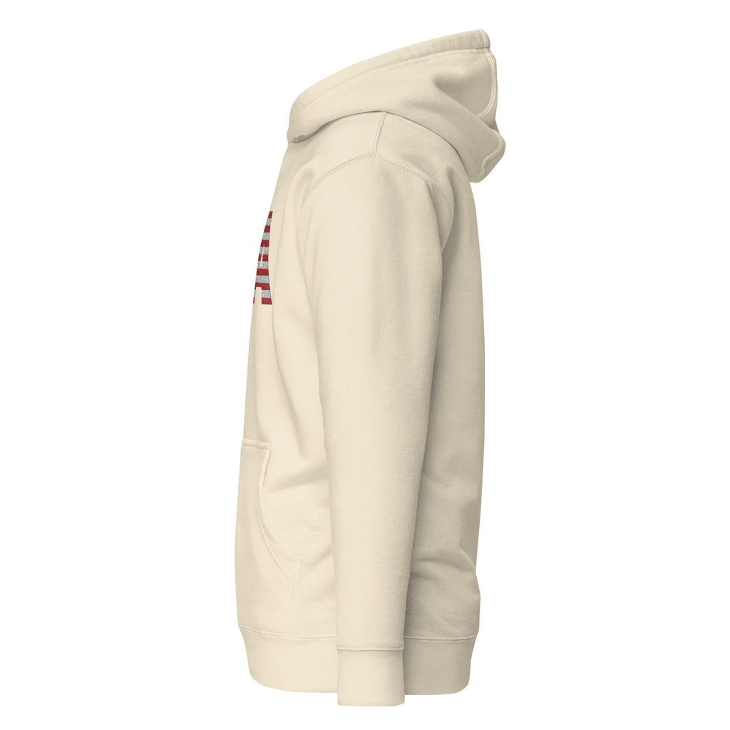 USA Large Embroidery - no sleeve skull - Runs small so size up - Unisex Hoodie