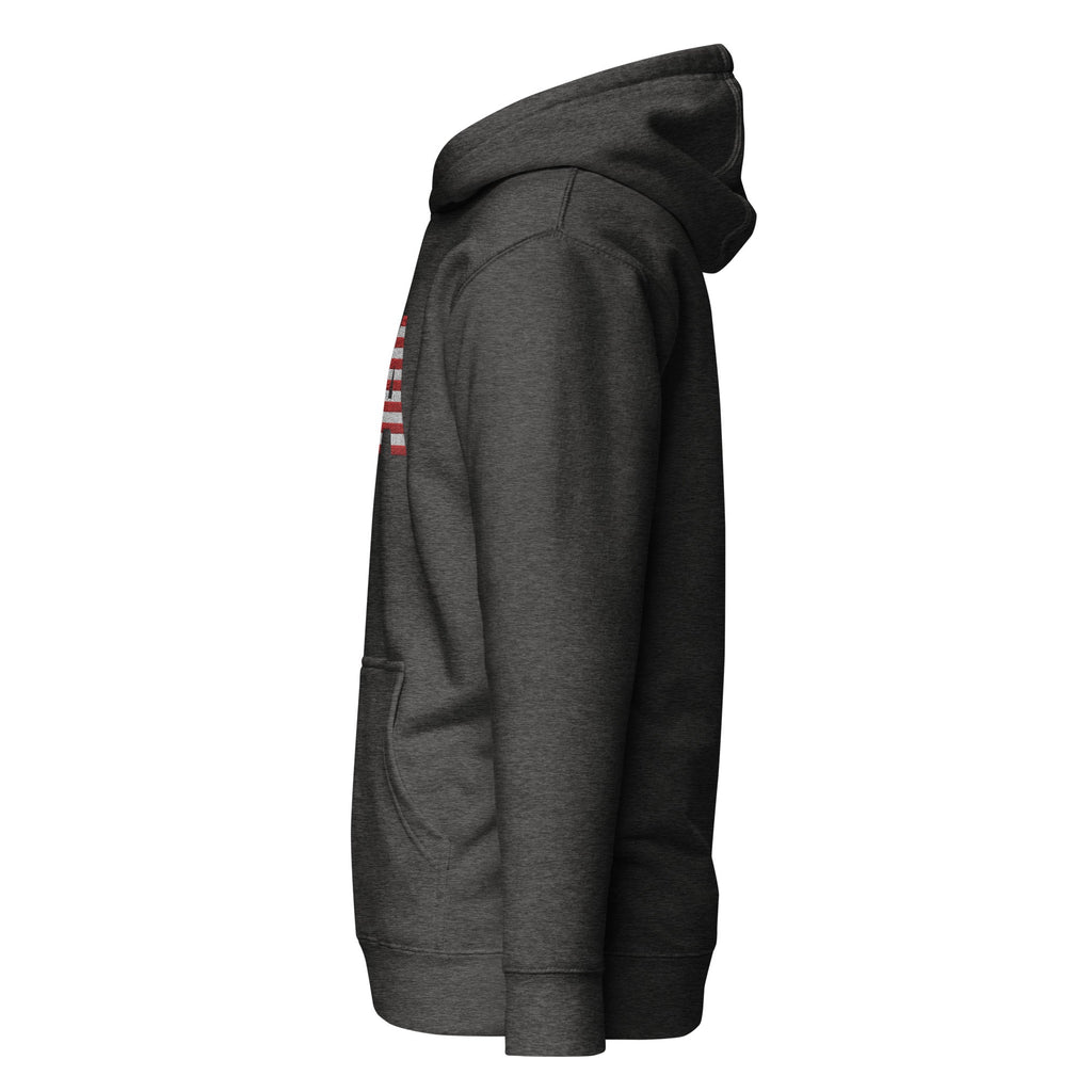 USA Large Embroidery - no sleeve skull - Runs small so size up - Unisex Hoodie
