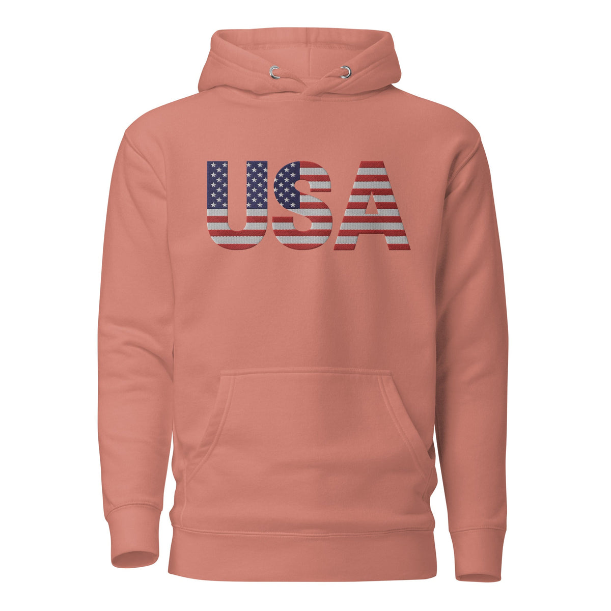 USA Large Embroidery - no sleeve skull - Runs small so size up - Unisex Hoodie
