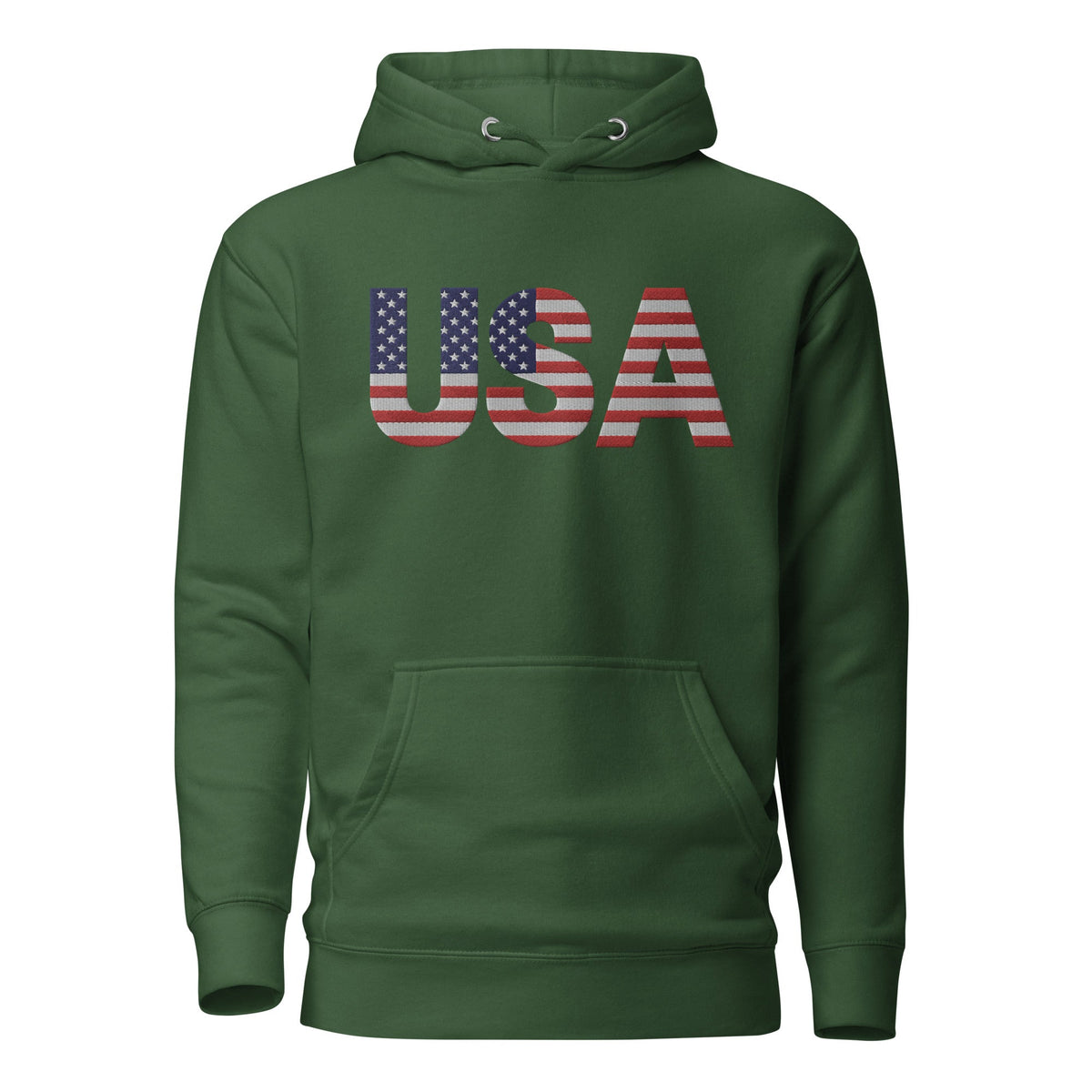 USA Large Embroidery - no sleeve skull - Runs small so size up - Unisex Hoodie