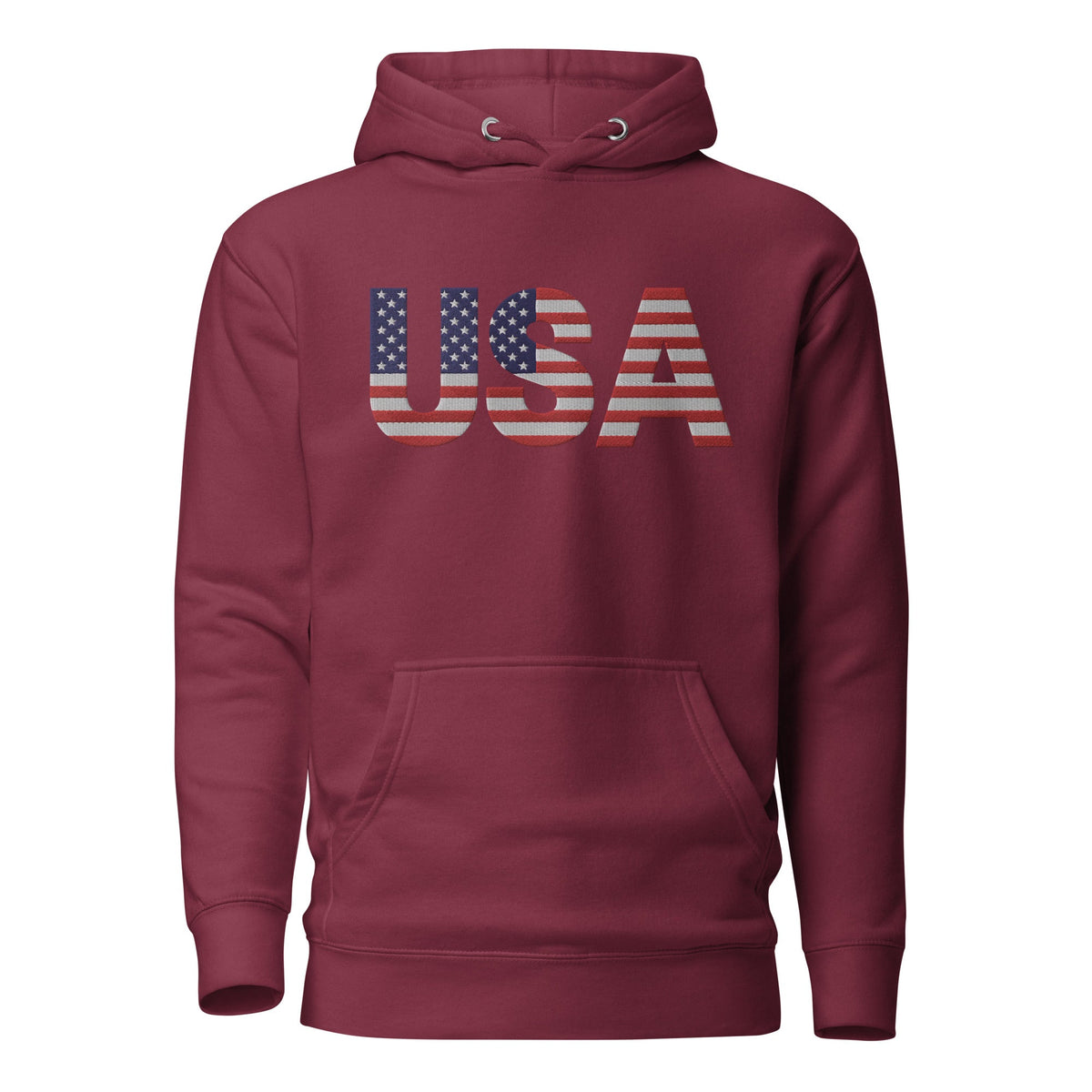 USA Large Embroidery - no sleeve skull - Runs small so size up - Unisex Hoodie