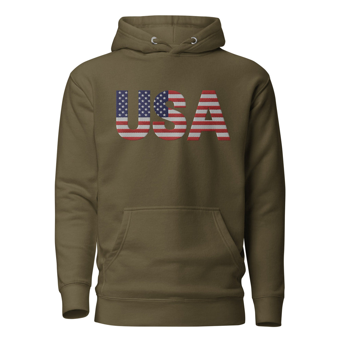USA Large Embroidery - no sleeve skull - Runs small so size up - Unisex Hoodie