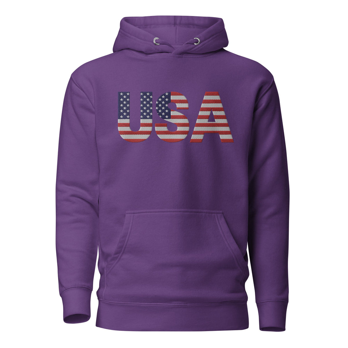 USA Large Embroidery - no sleeve skull - Runs small so size up - Unisex Hoodie
