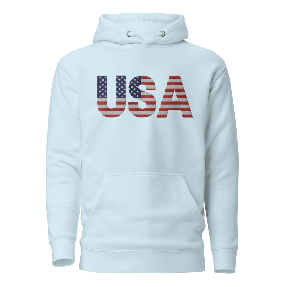 USA Large Embroidery - no sleeve skull - Runs small so size up - Unisex Hoodie