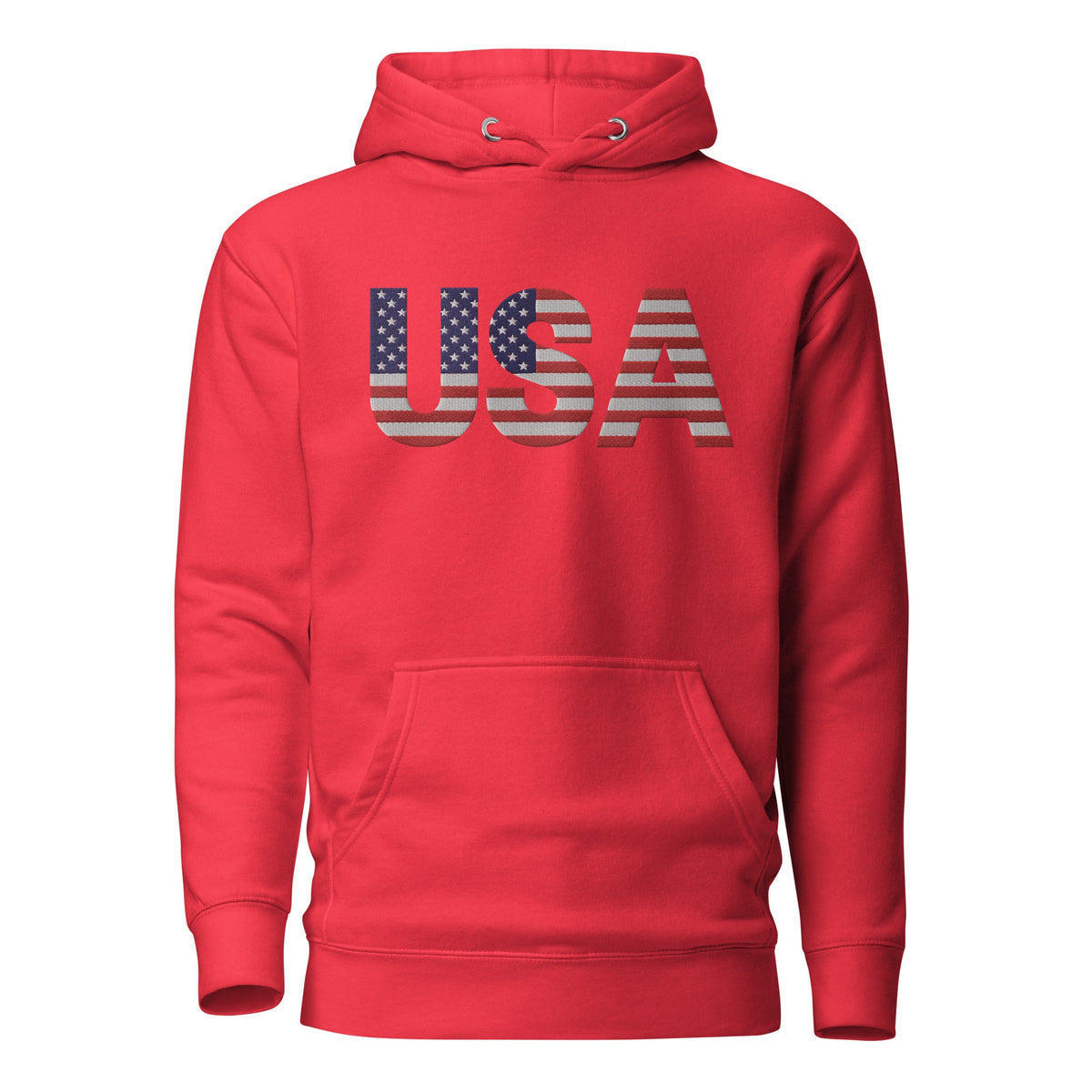 USA Large Embroidery - no sleeve skull - Runs small so size up - Unisex Hoodie
