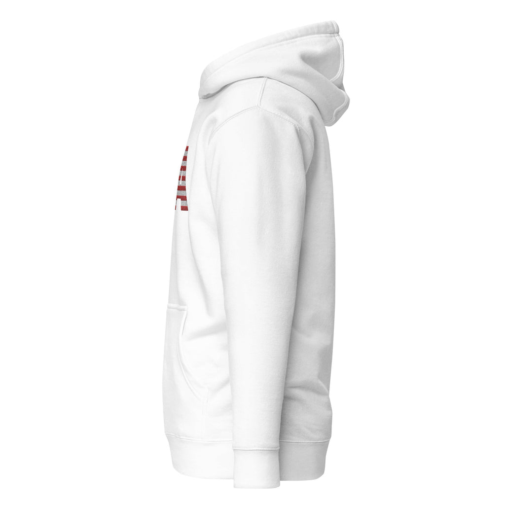USA Large Embroidery - no sleeve skull - Runs small so size up - Unisex Hoodie